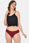 Bleeding Heart Medium Rise Half Coverage Bikini Panty (Pack of 2) - Yellow Maroon — thumbnail 7